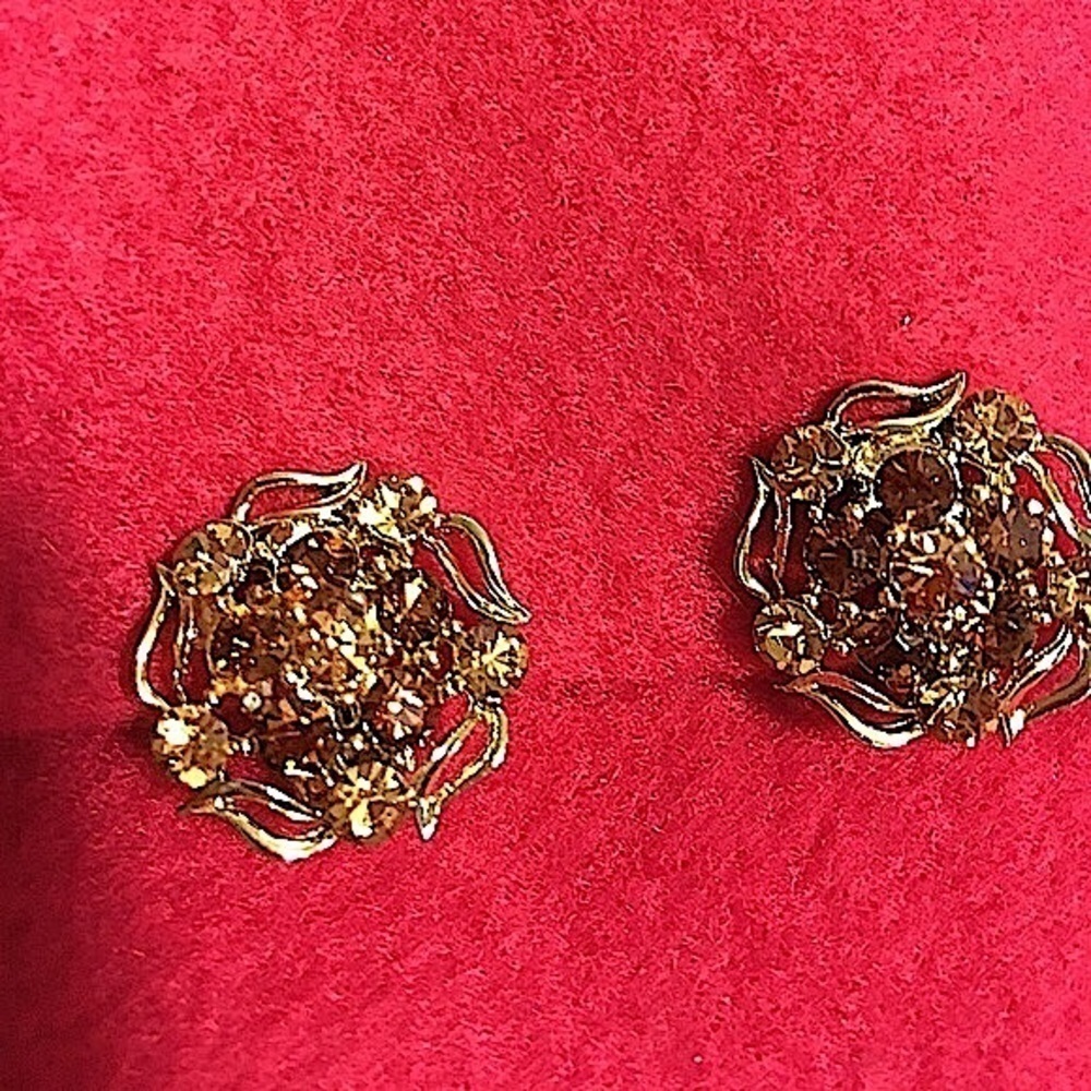 Lisner Crystal Earrings Vintage